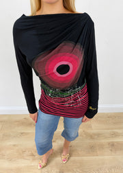 small black desigual mini dress aesthetic headless