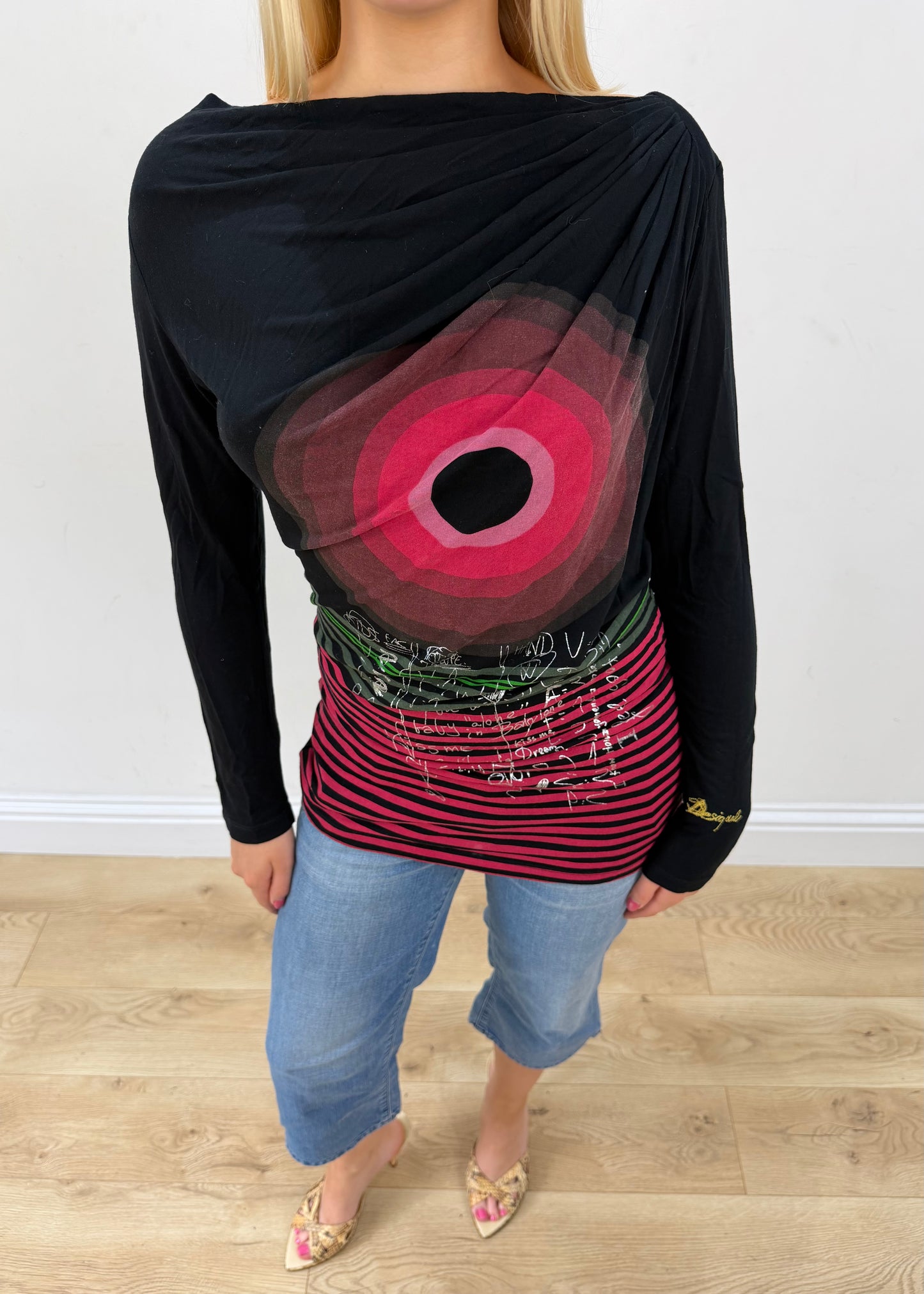 small black desigual mini dress zoomed front