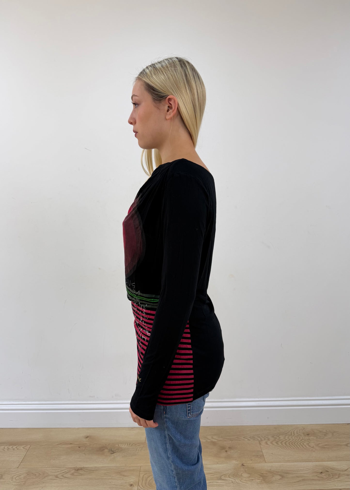 small black desigual mini dress side