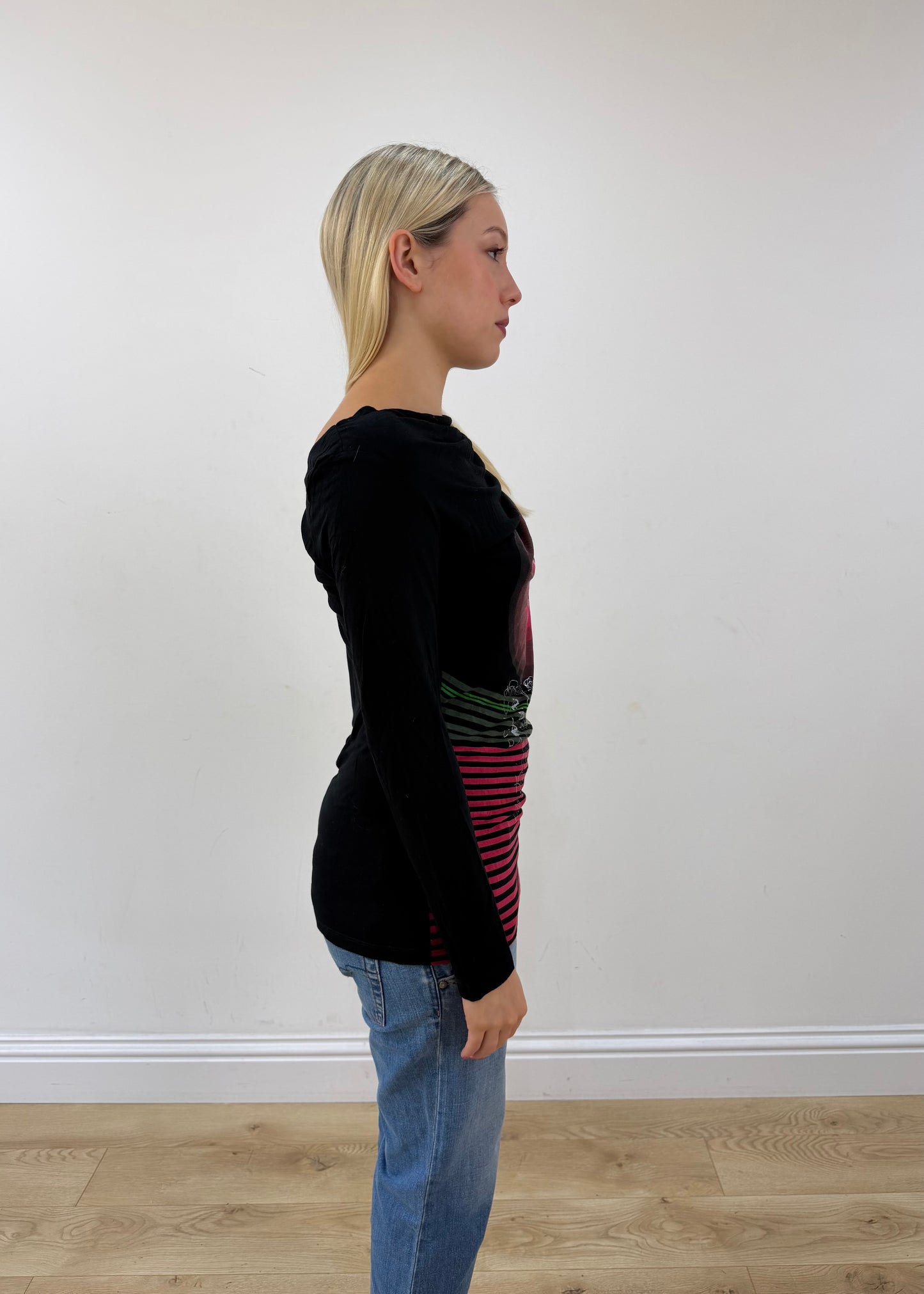 small black desigual mini dress other side