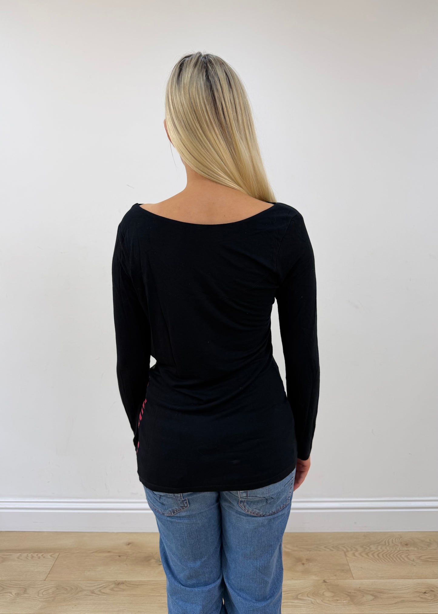 small black desigual mini dress back