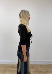 small black intimissimi sheer top other side