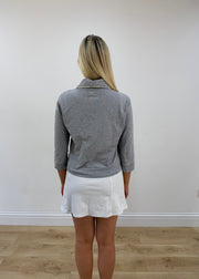 small grey moschino cardigan top back