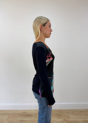 small navy desigual long sleeve jumper other side