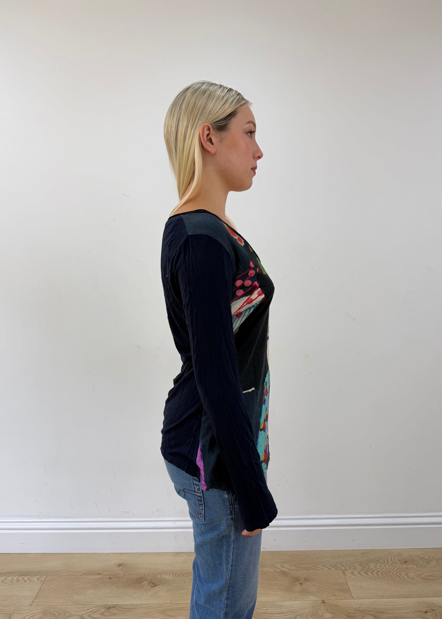 small navy desigual long sleeve jumper other side