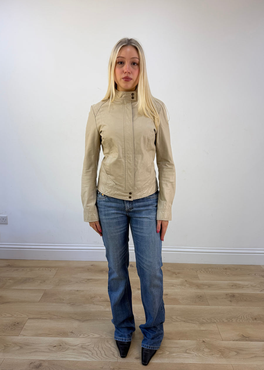 extra small cream zip jacket photo 1