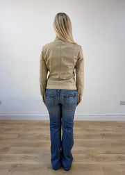 extra small cream zip jacket photo 5