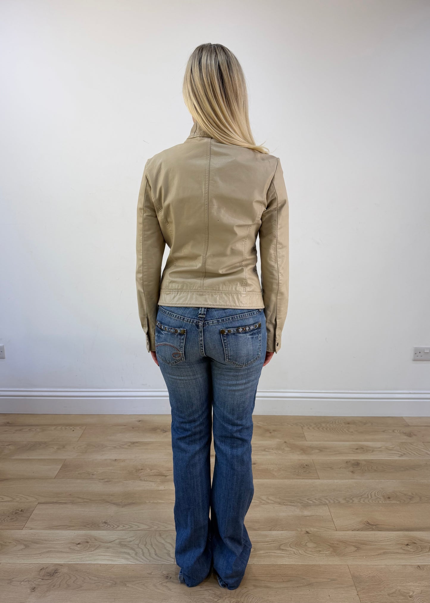 extra small cream zip jacket photo 5