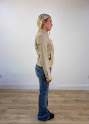 extra small cream zip jacket photo 6