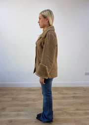 medium beige liu jo afghan coat photo 5
