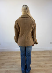 medium beige liu jo afghan coat photo 6
