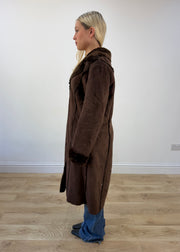 medium brown afghan long coat photo 5