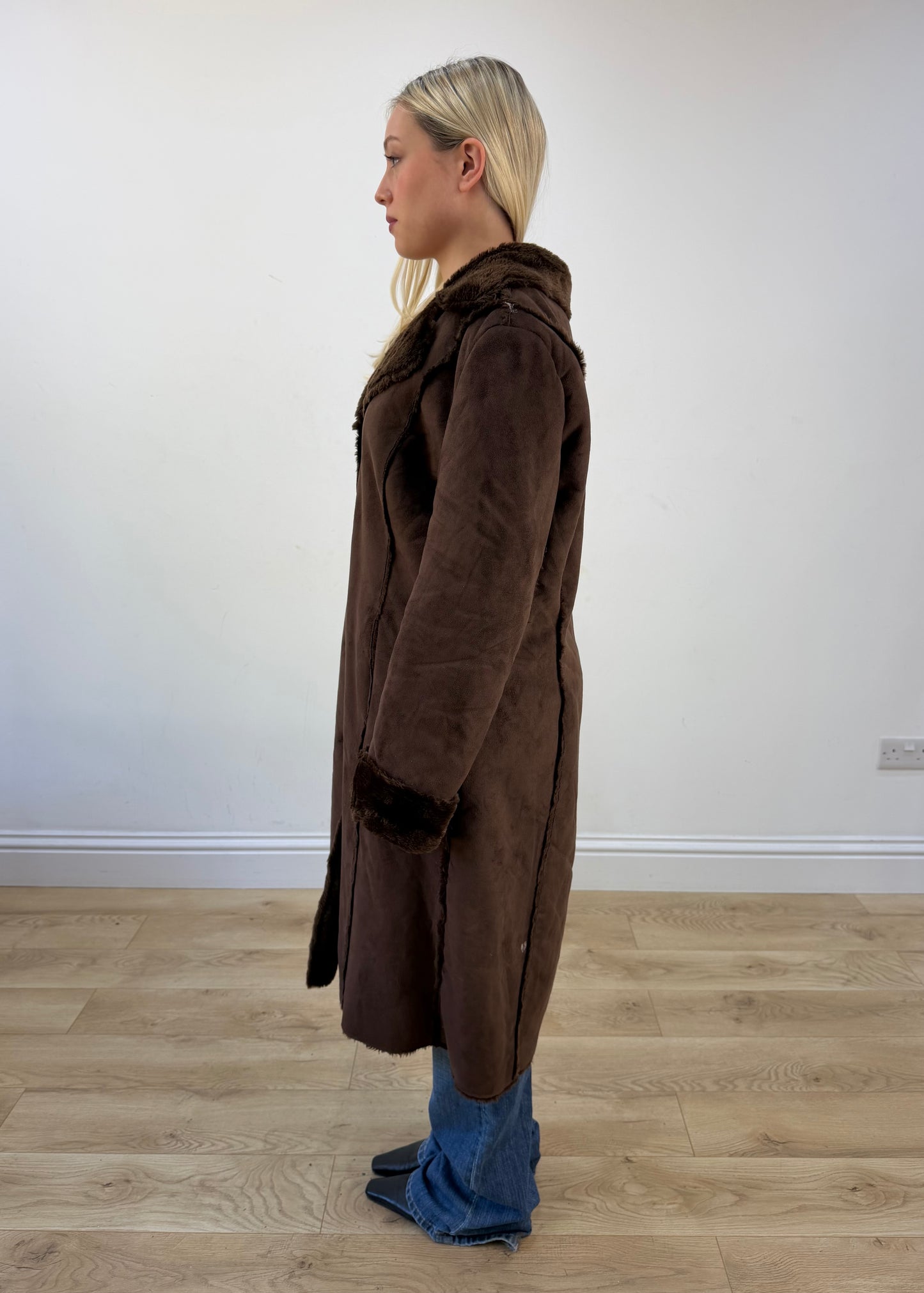 medium brown afghan long coat photo 5