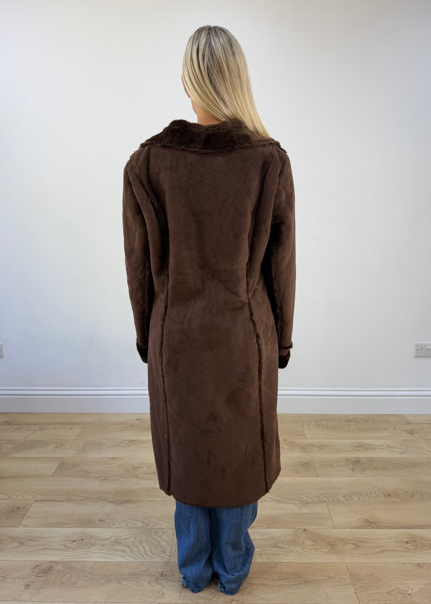 medium brown afghan long coat photo 6