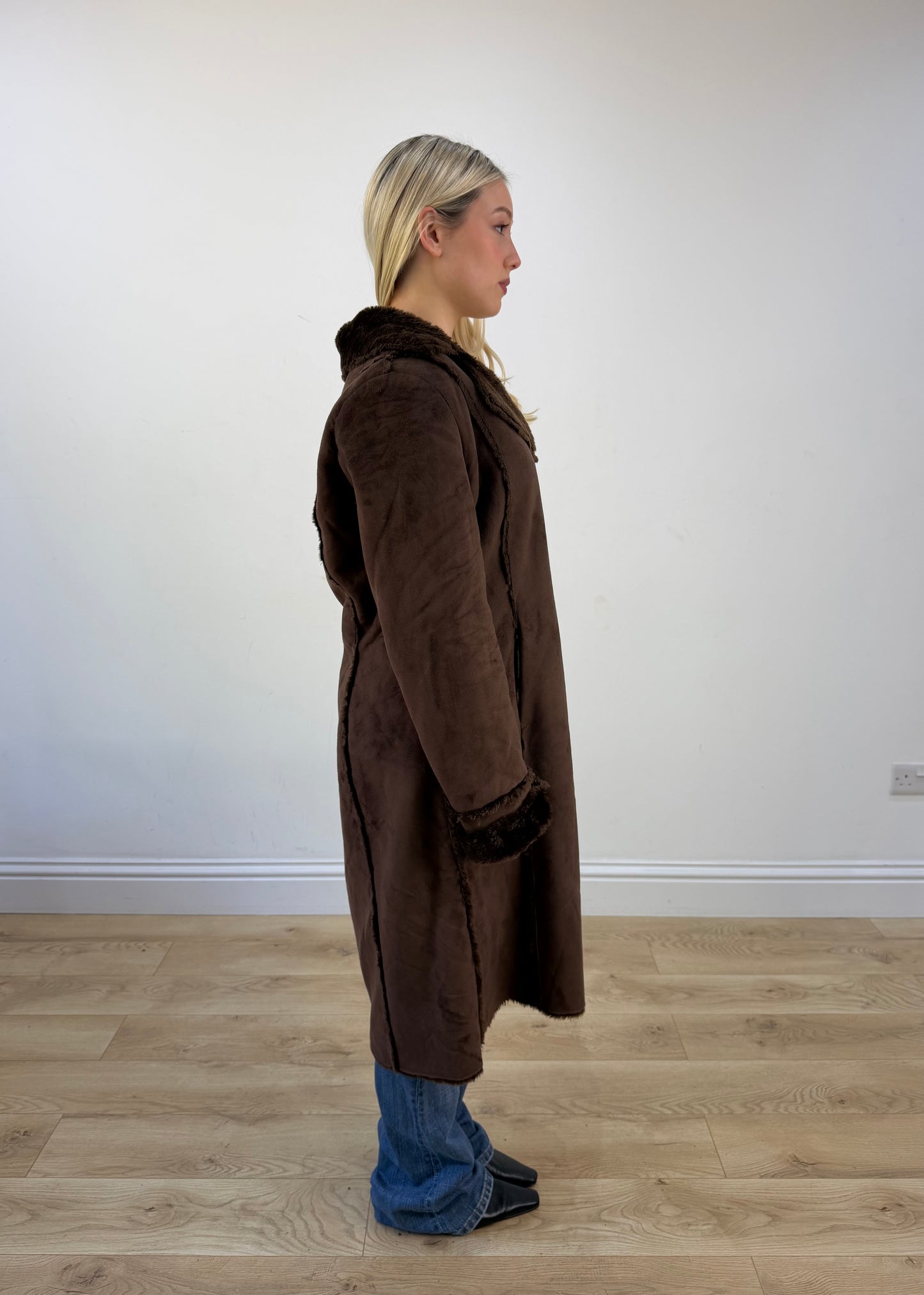 medium brown afghan long coat photo 7