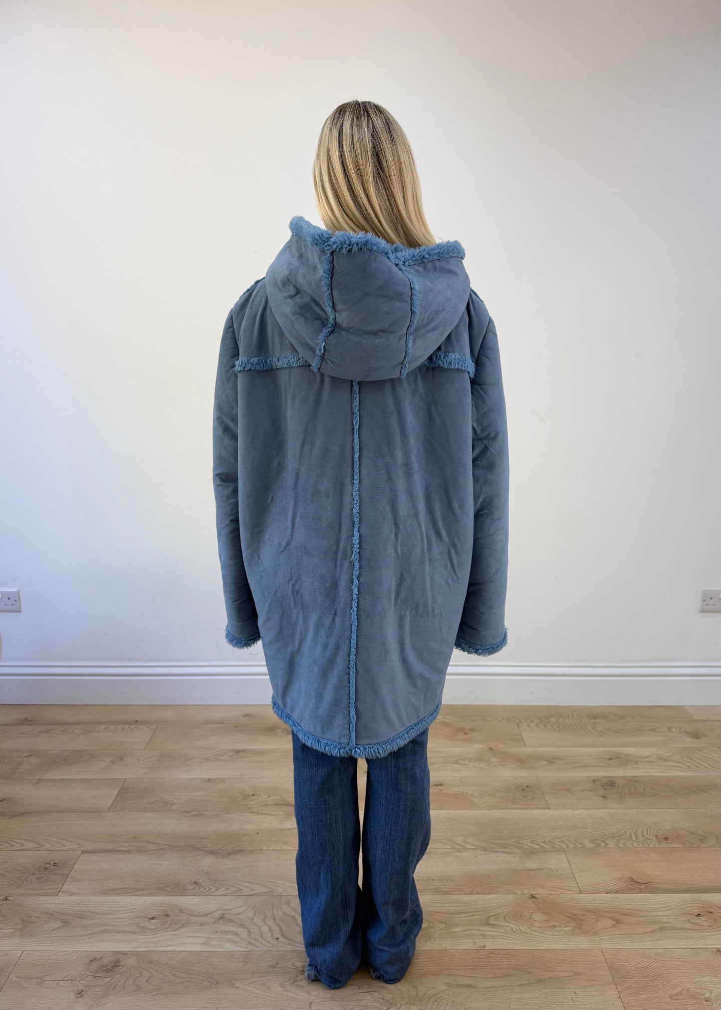 xl blue afghan coat photo 6