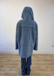xl blue afghan coat photo 7