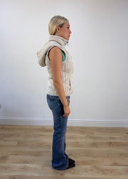 extra small white puffer gilet photo 6