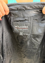 large black real leather jacket photo 8