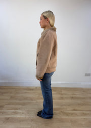 small beige afghan coat photo 4