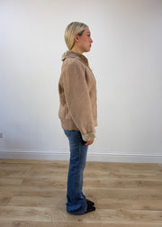 small beige afghan coat photo 6