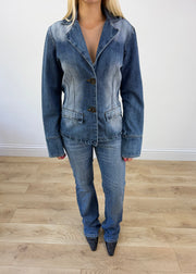 medium two tone denim jacket photo 3