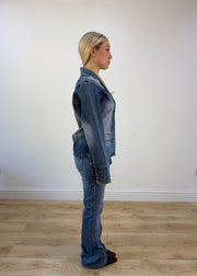medium two tone denim jacket photo 6
