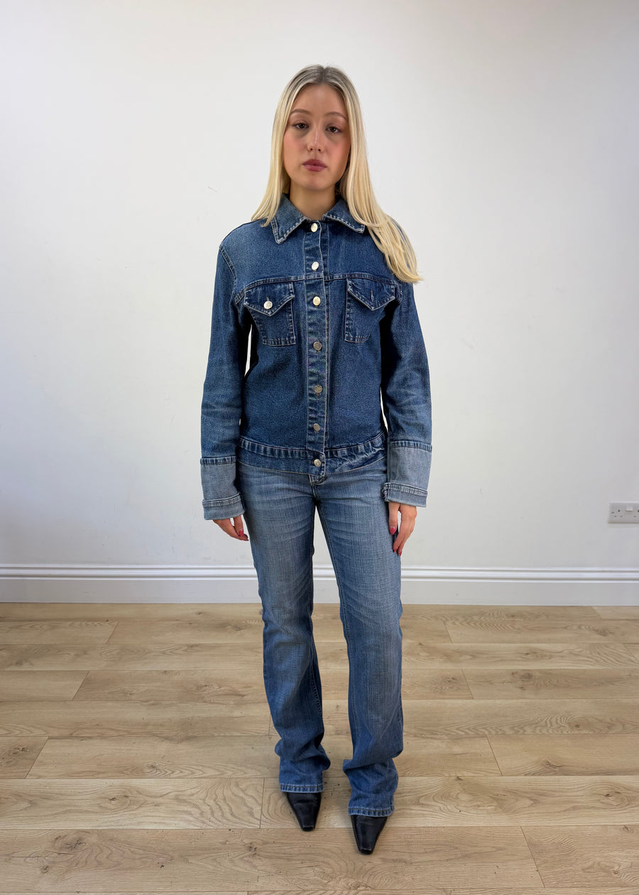 small mid wash denim jacket photo 1