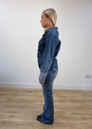 small mid wash denim jacket photo 5
