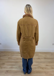 small brown afghan button coat photo 5