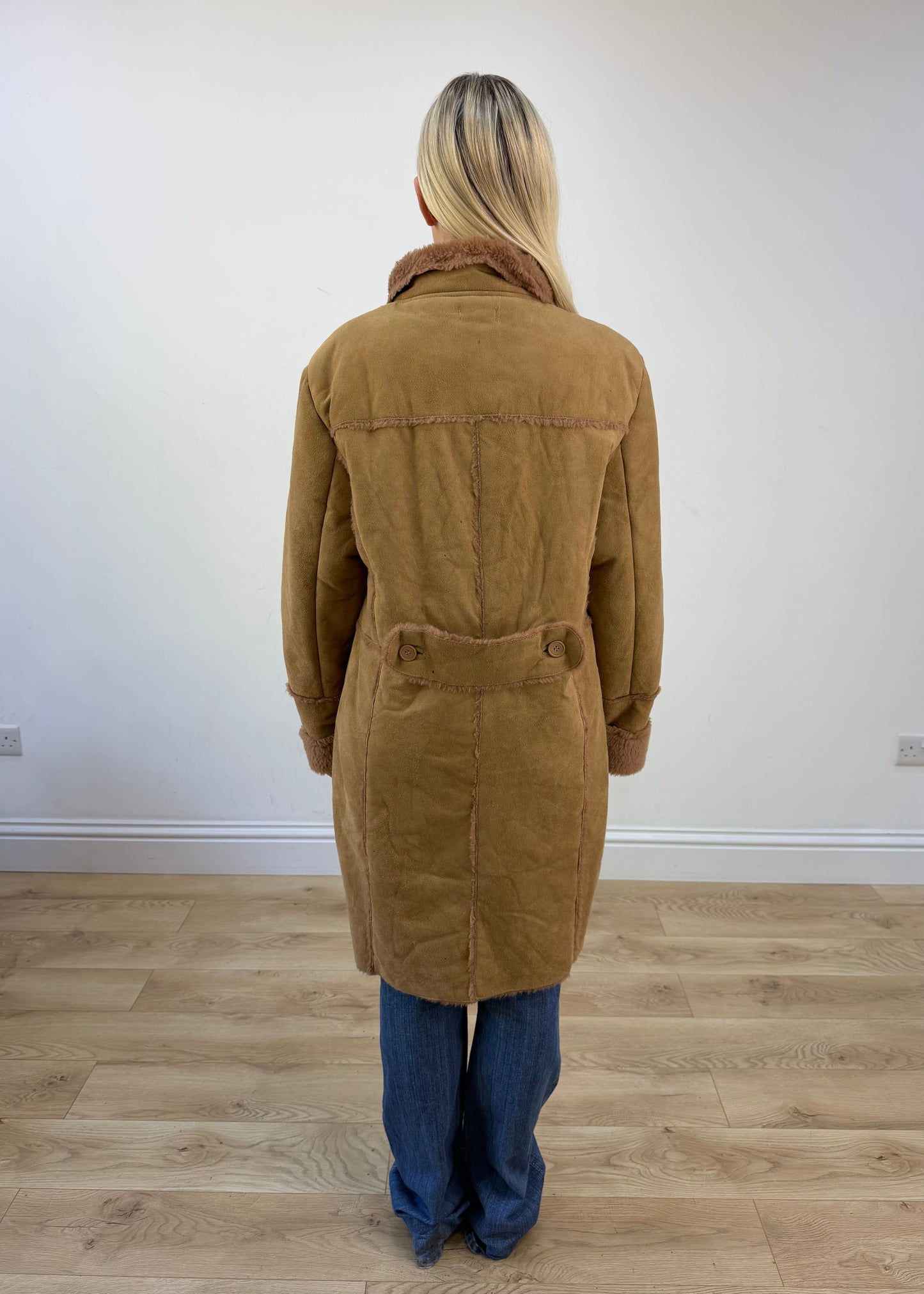small brown afghan button coat photo 5