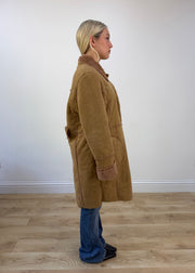 small brown afghan button coat photo 6