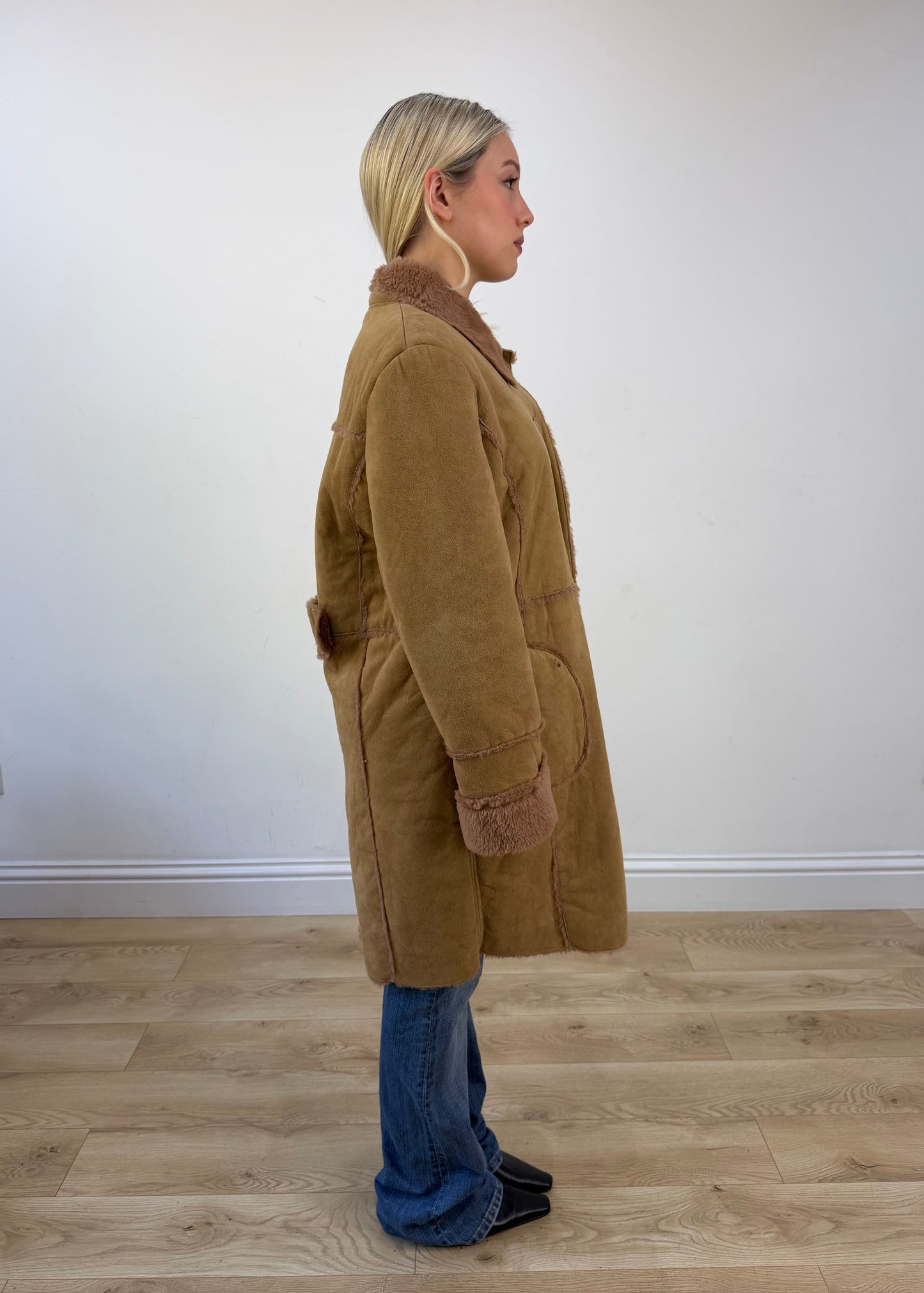 small brown afghan button coat photo 6