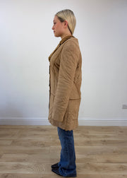 small tan afghan faux fur coat photo 4