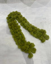 gossip girl drop | one size lime green pom-pom scarf