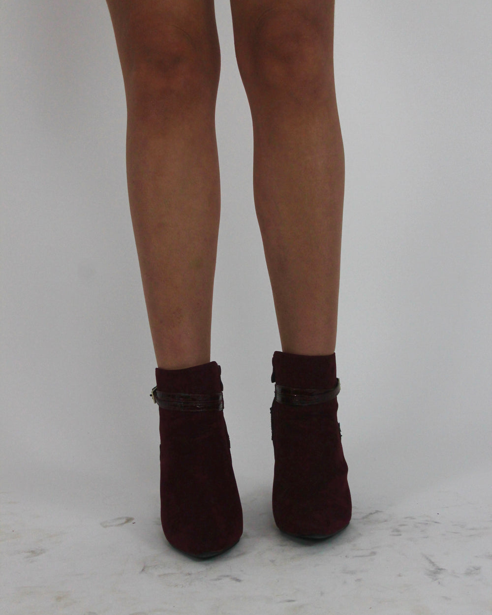 gossip girl drop | uk 7.5 purple buckle ankle boots