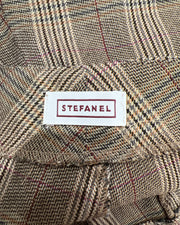 gossip girl drop | medium brown plaid flared trousers