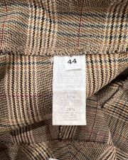 gossip girl drop | medium brown plaid flared trousers