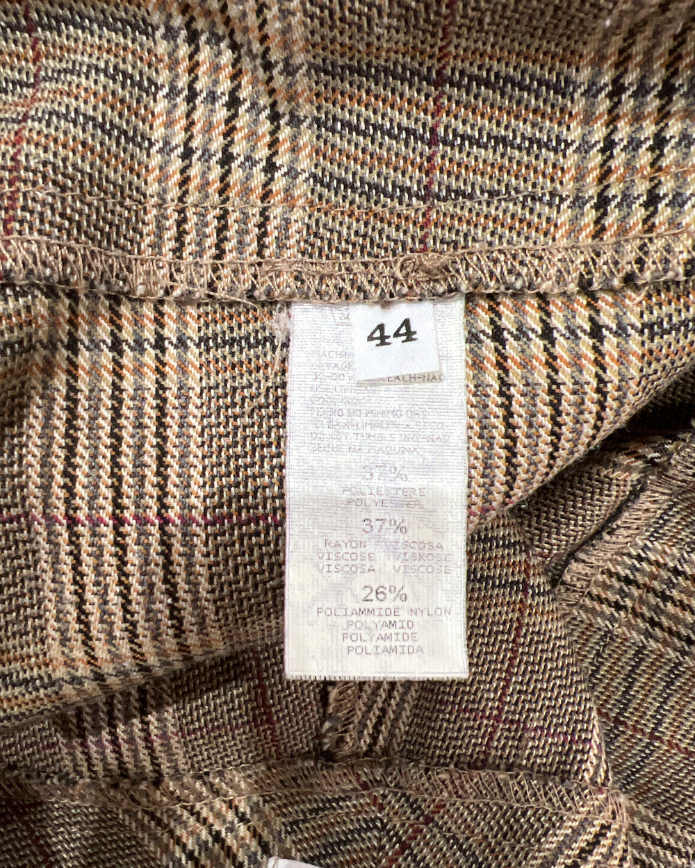 gossip girl drop | medium brown plaid flared trousers