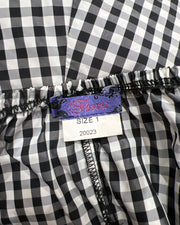 gossip girl drop | small black and white gingham halterneck mini dress