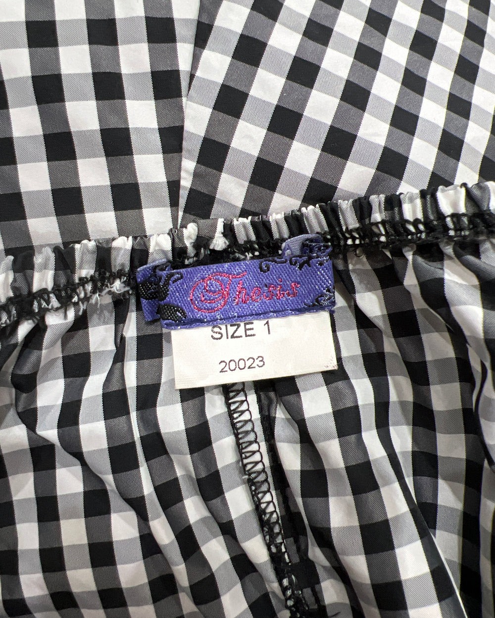 gossip girl drop | small black and white gingham halterneck mini dress