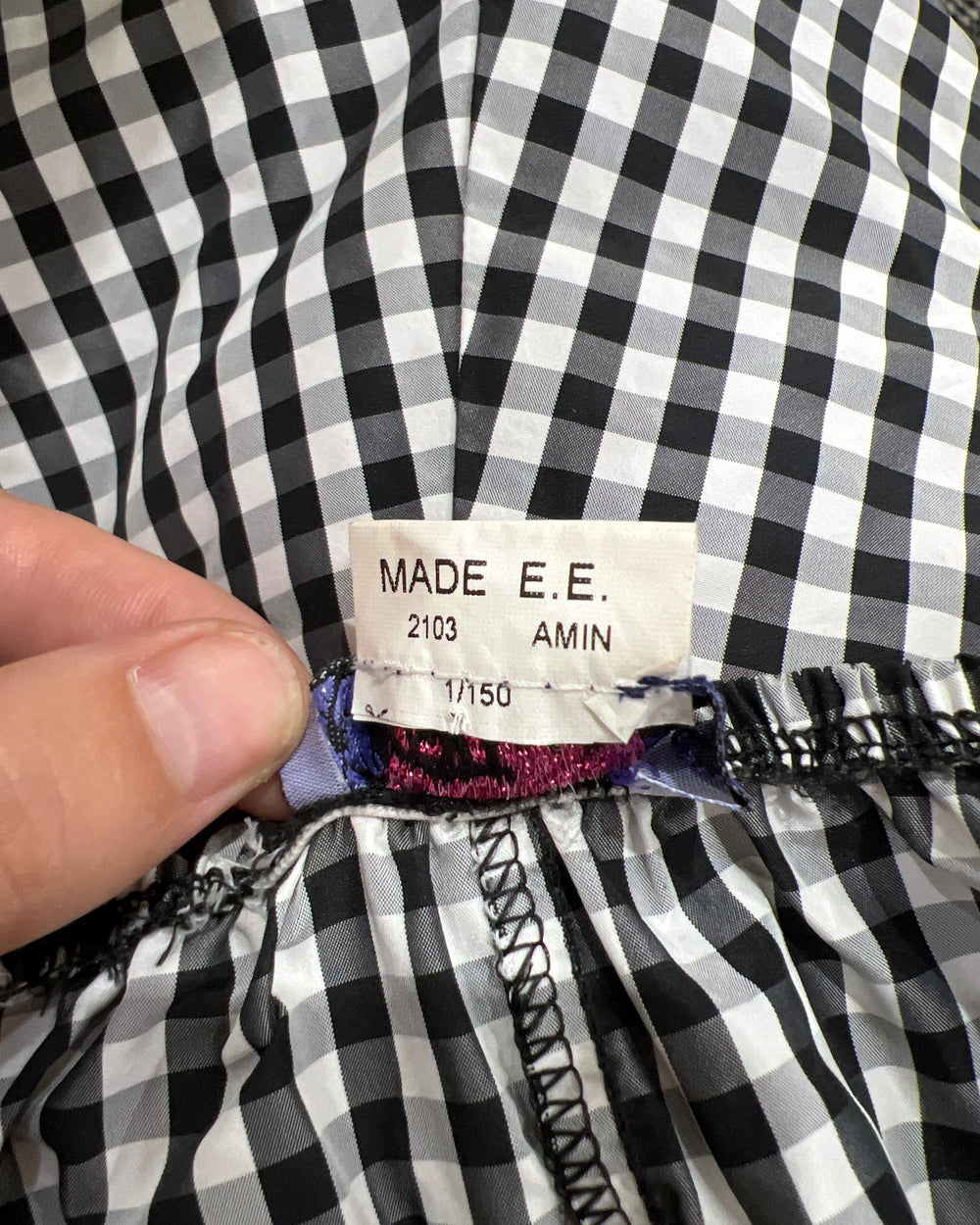 gossip girl drop | small black and white gingham halterneck mini dress