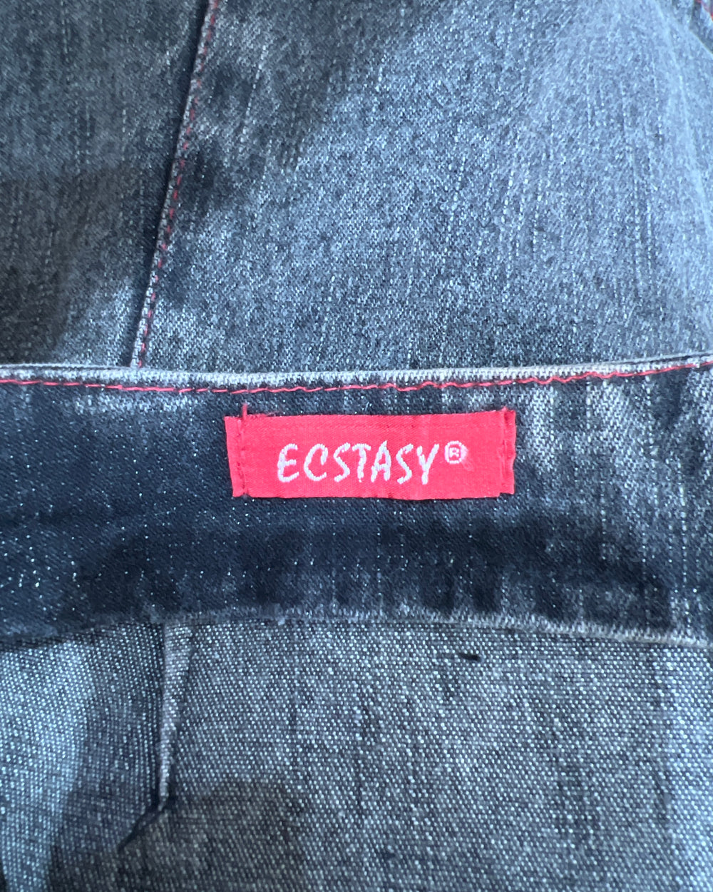 gossip girl drop | extra small grey estasy pleated denim mini skirt