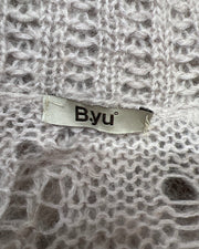 gossip girl drop | small blush sheer crochet long-sleeve mini dress