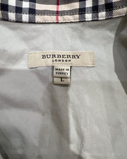 gossip girl drop | medium grey burberry  shirt