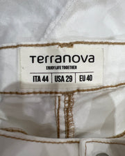 gossip girl drop | small white low-rise flared jeans