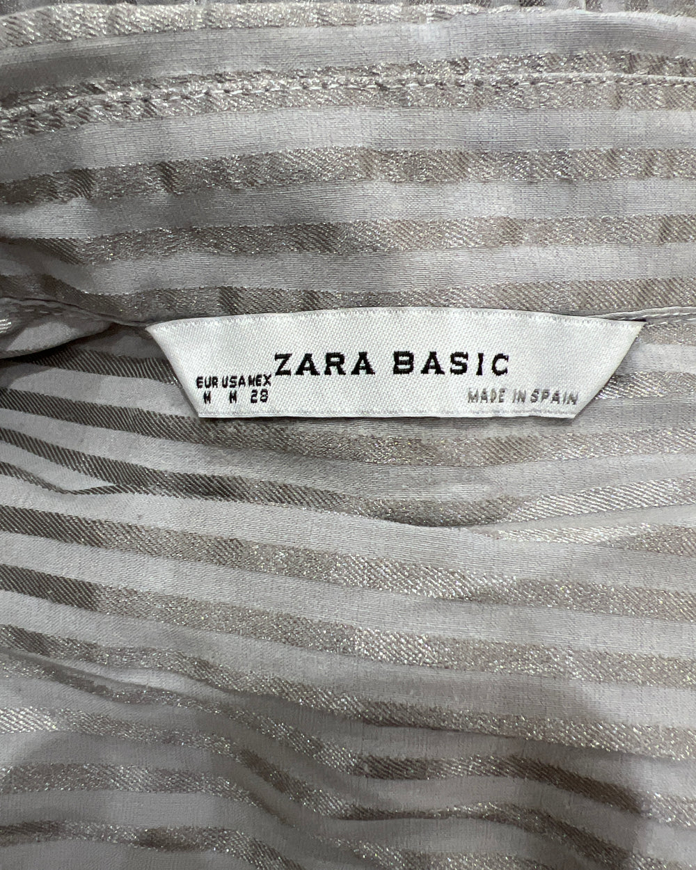 gossip girl drop | medium grey old label zara pinstripe ruched blouse