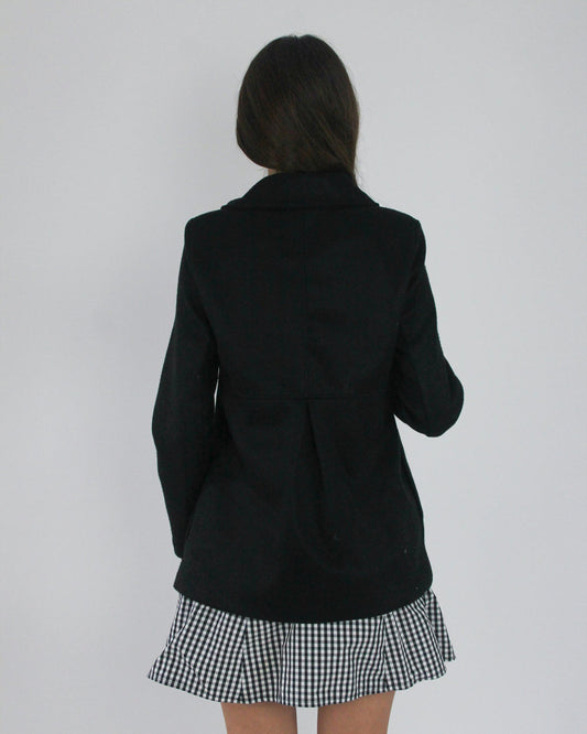 gossip girl drop | small black fitted double-breasted blazer
