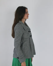 gossip girl drop | small black and white houndstooth jacket