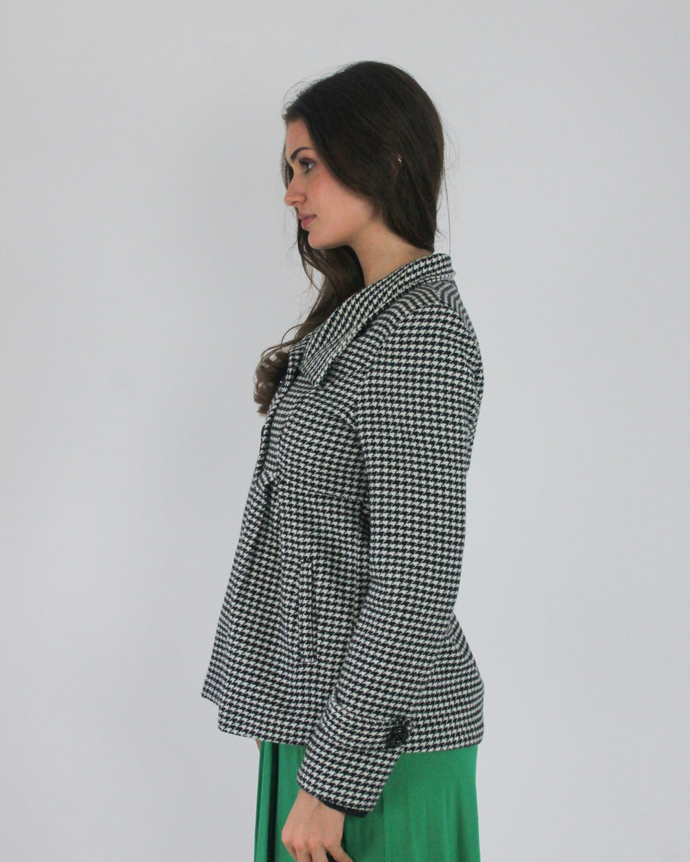 gossip girl drop | small black and white houndstooth jacket